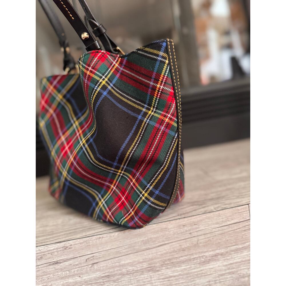 Three pc set Dooney & Bourke Barlow with wallet and coin purse tartan plaid - Picture 6 of 16
